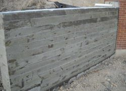 Board Form Retaining Wall