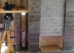 Board Form Fireplace
