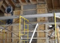 Board Form Fireplace