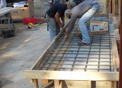 Board Form Fireplace