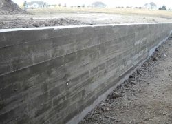 Board Form Retaining Wall