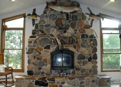 Stone Fireplace