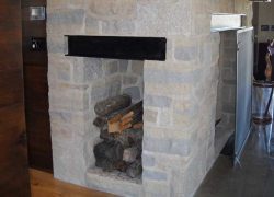 Stone Fireplace Storage