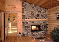 Stone Fireplace