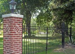 Custom Brick Pillar Gated Entrance