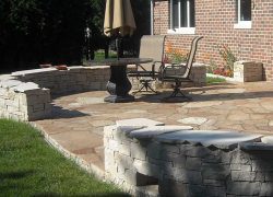Patio Privacy Stone Wall