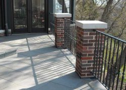 Patio Brick Pillars Fence