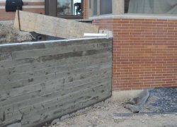 Board Form Retaining Wall