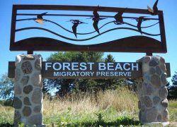 Sign with Stone Pillars